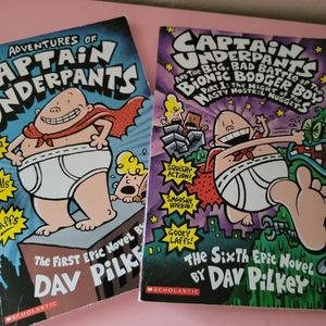 CAPTAIN UNDERPANTS 2 PAPERBACK BOOKS